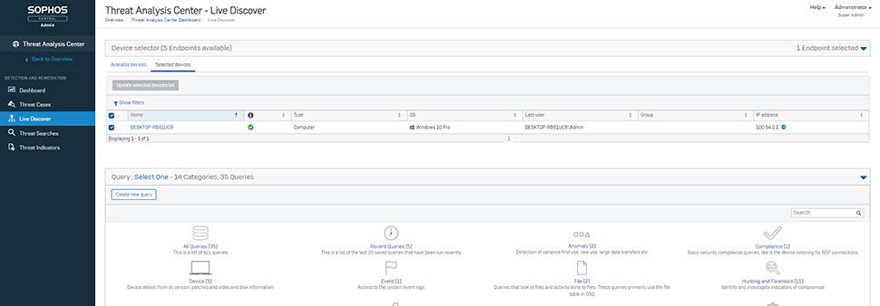 Intercept X Endpoint screenshot