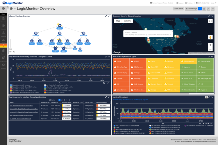 screenshot of LogicManager Infrastructure Monitoring